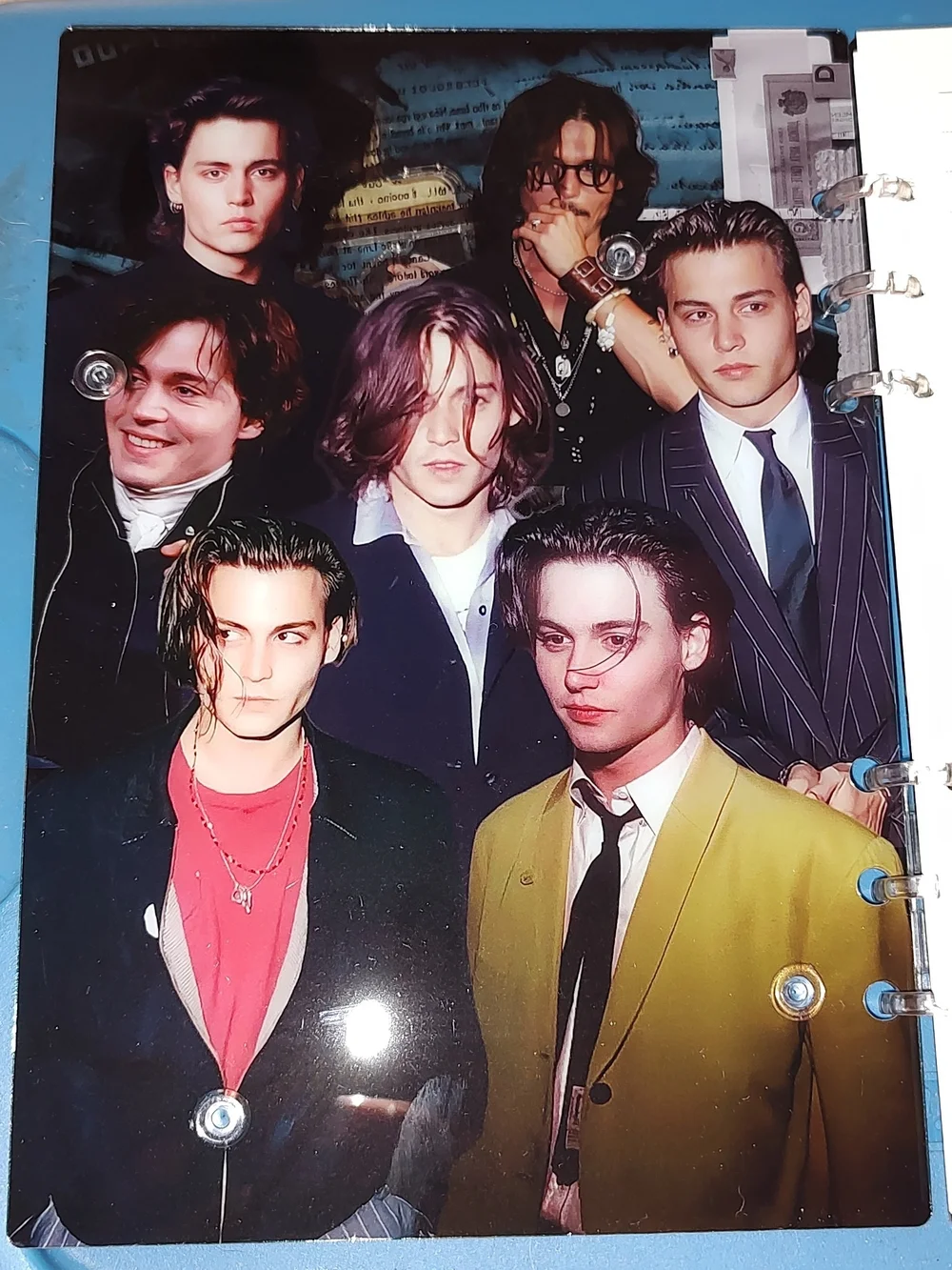 New! A5 Size Johnny Depp Collage Acrylic Shaker Notebook With Paper